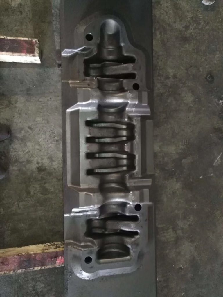 repaired forging die cavity